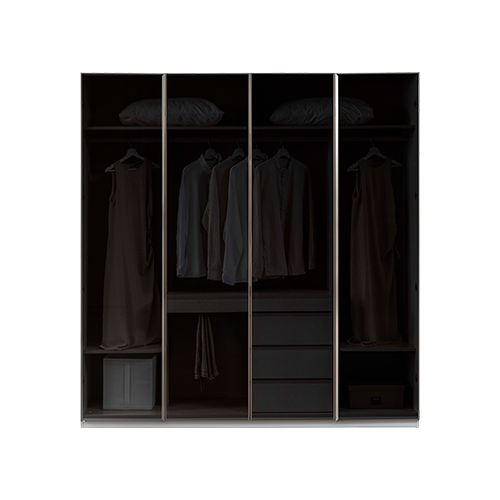 Noble 4 Door Accordion Glass Door Cabinet