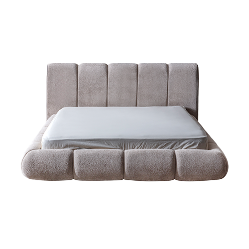 Zenith Upholstered Bed with Storage Headboard