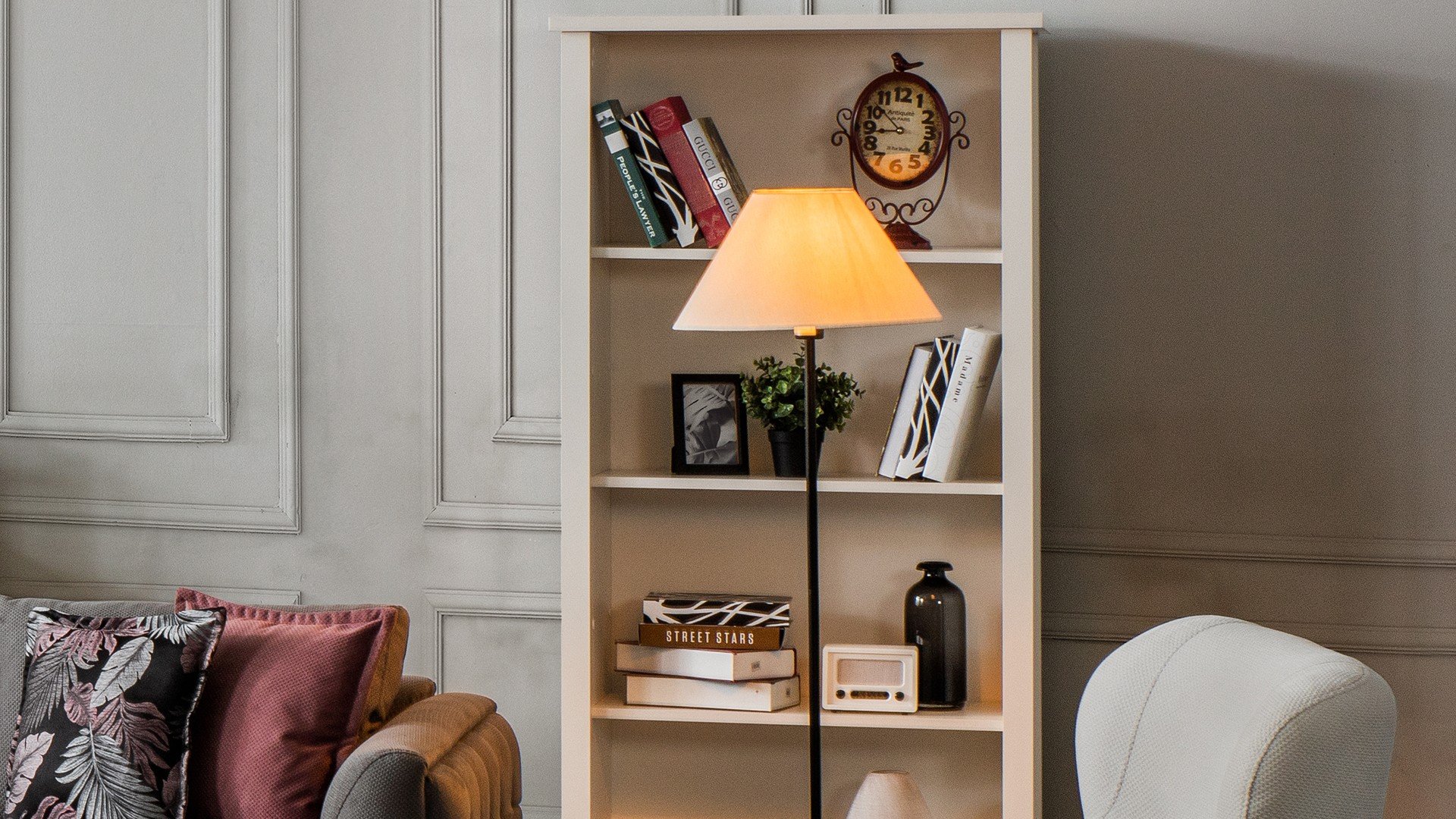 Urban Cream Bookcase Gala Mobilya